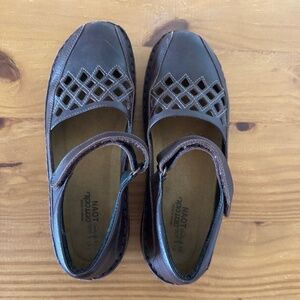 NAOT, Bramble Brown, Leather Cutouts, Mary Jane, EU 40